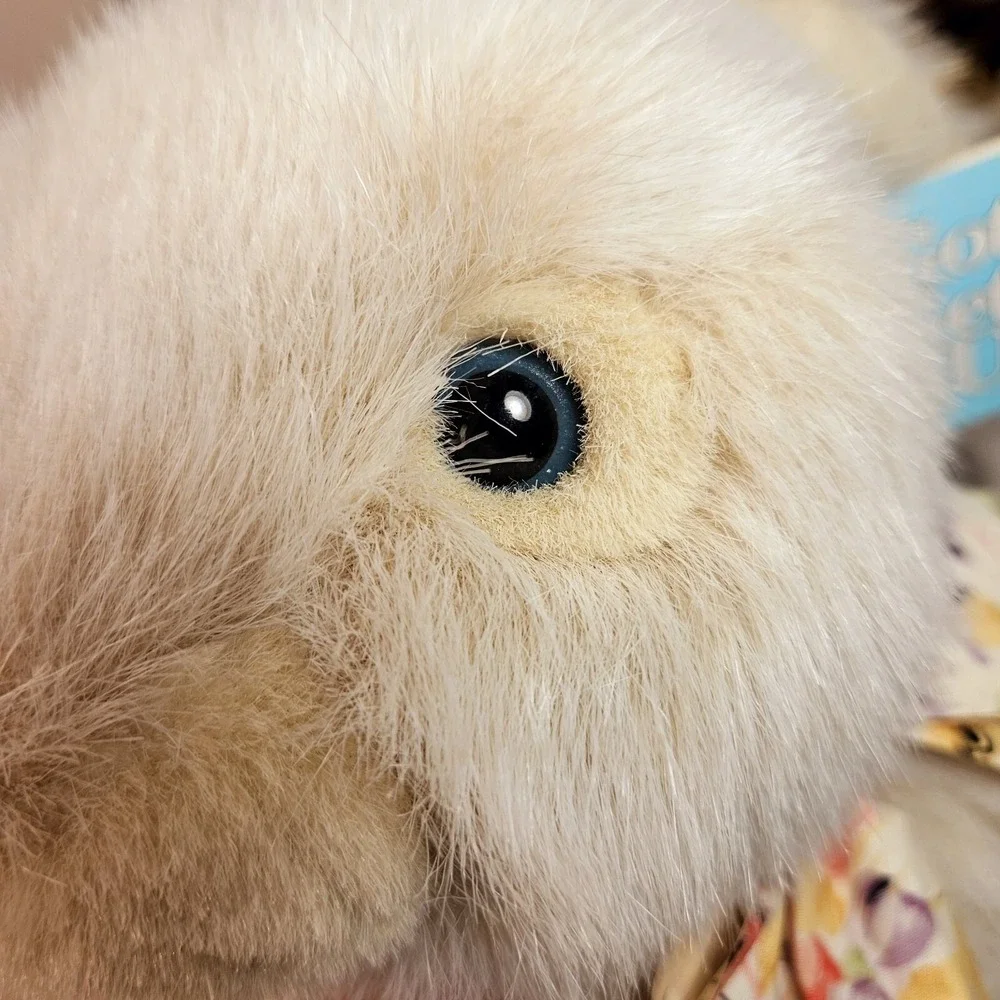 Gund Tan Floral Bow Plush Bunny Rabbit 14